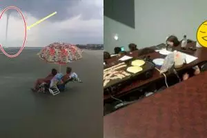  10 Foto kelakuan orang di tempat umum ini santainya kayak di pantai