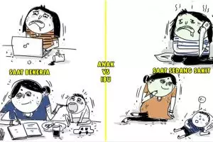 10 Ilustrasi gambarkan keluhan anak vs keluhan ibu ini bikin terhenyak