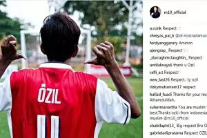 Heboh bocah Jakarta masuk Instagram Mesut Ozil, kenapa ya?
