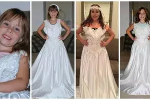 Tiap tahun ibu ini dandani anaknya pakai gaun pengantin, kenapa ya?