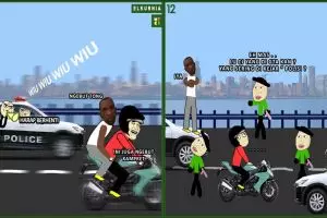 Komik Oting dan CJ salah cheat, anak game paham banget nih