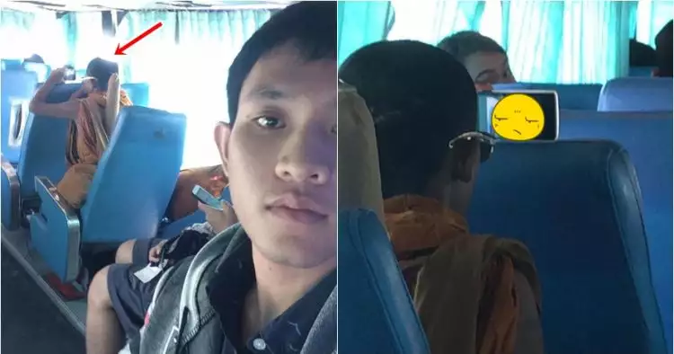 Video yang ditonton pria ini bikin penumpang bus kaget