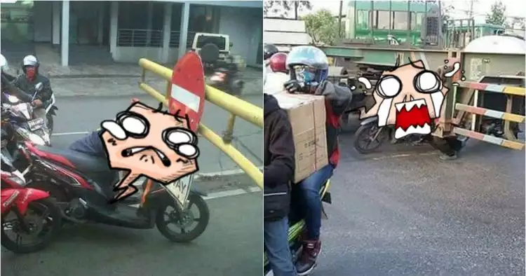 3 Foto tipikal pengendara Indonesia suka nerobos, nggak sayang nyawa?