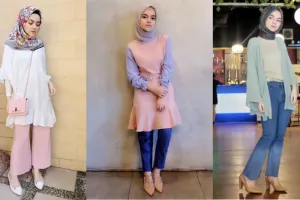10 Inspirasi gaya hijab ala Gita Aisyah, cocok kamu tiru saat Ramadan