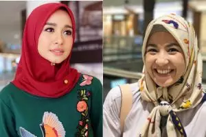 10 Inspirasi gaya hijab seleb paling simpel, cocok dipakai buat bukber