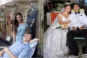 Cinta bukan soal fisik, wanita ini nikah dengan pacarnya yang lumpuh