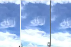 Video kemunculan awan berbentuk lafaz Allah ini bikin heboh