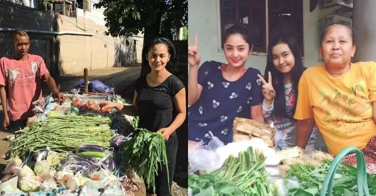 Ibu rumah tangga idaman, 7 artis ini tak segan belanja sayuran sendiri