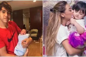 5 Anak artis ini terlihat rukun & kompak sama saudara tirinya