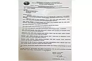 Surat Kepala Sekolah di Bantul untuk orangtua siswa ini inspiratif