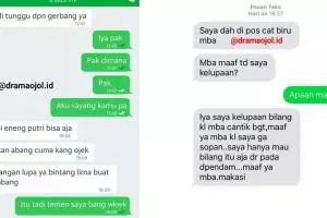 12 Chat driver ojek online yang baper sama pelanggan ini bikin nyengir