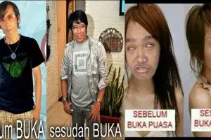 8 Meme beda ekspresi sebelum dan sesudah buka puasa ini lucu parah