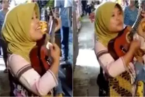 Suara pengamen gendong bayi ini tak kalah dari Via Vallen, merdu abis