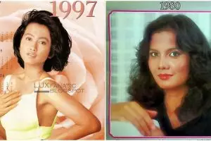 10 Potret seleb saat jadi model kalender jadul, kamu udah lahir belum?