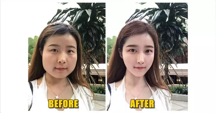 25 Foto before after editan Photoshop wajah cewek ini bikin melongo