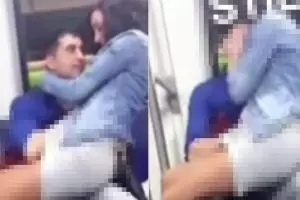 Penumpang terkejut, sepasang kekasih cuek beradegan mesum di kereta