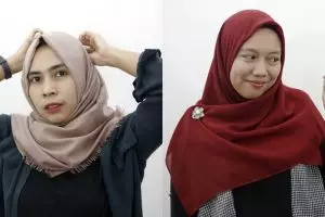 9 Tutorial hijab segi empat simpel cocok bagi yang belajar berjilbab