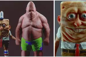 10 Tokoh kartun anak dibuat versi 3D ini hasilnya malah bikin serem