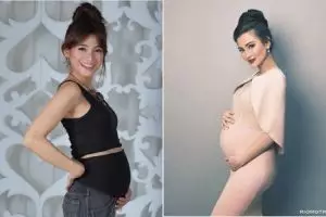 Nggak selalu melar, 10 seleb ini tetap langsing saat hamil