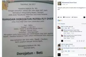 Diberi nama unik, undangan tasyakuran pemberian nama ini bikin ngakak