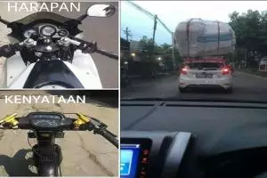 10 Foto lucu kendaraan mudik ini bikin ngakak parah, ada-ada saja nih