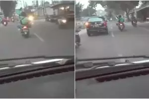 Aksi driver ojek online kawal ambulans ini patut diacungi jempol