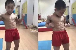 Kisah sedih di balik bocah 7 tahun yang punya perut sixpack