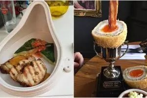 12 Penyajian makanan restoran paling absurd, jadi nggak doyan makannya