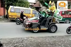 Heboh video driver Gojek nikah diarak keliling kampung