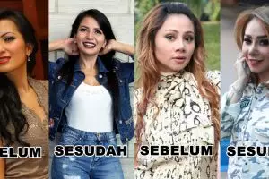 Perubahan 6 artis sebelum dan sesudah difiller, cantikan mana?