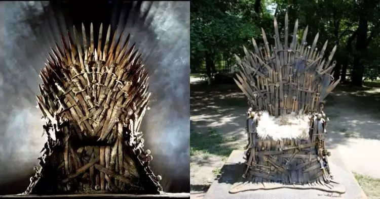 Seniman ini bikin 387 pedang jadi kursi, hasilnya mirip Iron Throne