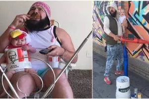 12 Potret kocak bersama anak ini tunjukkan ayah juga bisa momong