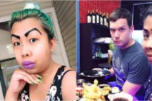 Heboh kisah cinta wanita gendut & beralis aneh yang pacari bule tampan