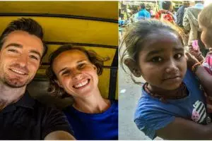 Pasangan ini rela terbang ke India serahkan bantuan untuk bocah miskin