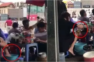 Video penjual gunakan air bekas cuci kaki untuk minuman ini bikin mual