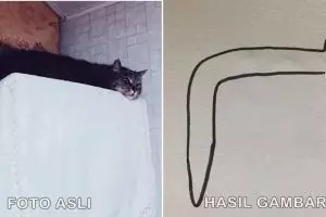 Bikin ngakak, begini jadinya jika anak-anak disuruh melukis kucing