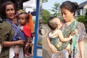 Ini cara gendong bayi pakai kain batik yang benar, mama muda pahami ya