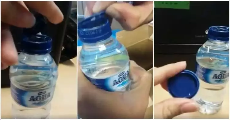 Heboh tutup botol Aqua bisa dicungkil, begini penjelasannya 