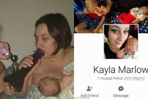 Keterlaluan, ibu menyusui bayi sambil isap ganja