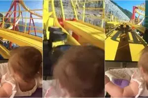 Sekilas bayi ini main roller coaster, tapi faktanya bikin terkesima