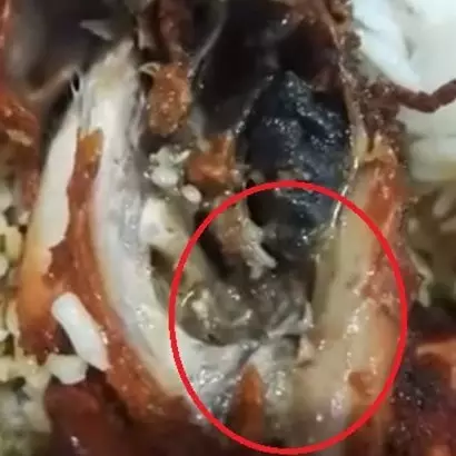 Wanita ini temukan sesuatu yang menjijikan di dalam ayam goreng