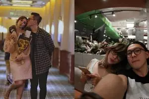 10 Foto romantisnya Pamela Bowie bareng kekasih, makin lengket aja nih