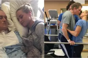 Divonis berumur pendek, pria ini bangun dari koma lalu cium sang istri