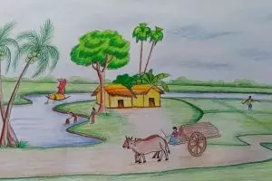 Pria ini menggambar pemandangan legend 90an, prosesnya bikin terhanyut