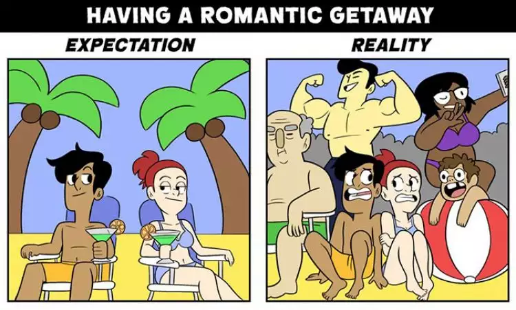 5 Ilustrasi ekspektasi vs realita pasangan baru menikah, jleb banget