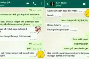 Obrolan order belanja lewat jasa online ini bikin geregetan