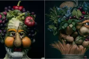 Mirip wajah manusia, 8 kreasi rangkaian buah & sayur ini tampak nyata