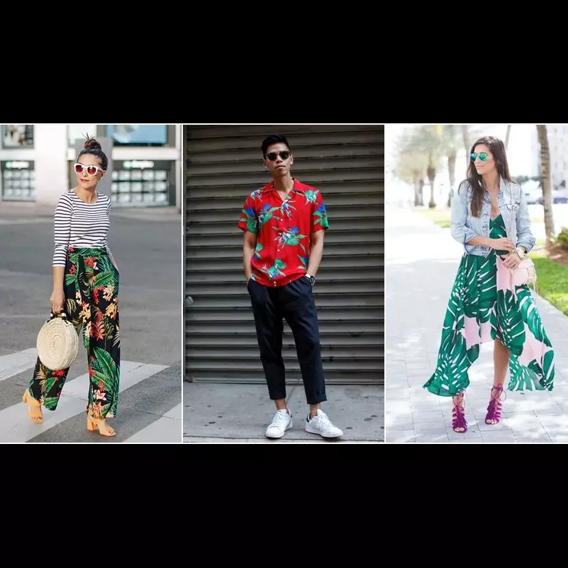 10 Padu padan tropical print item yang lagi ngehits, makin trendi nih