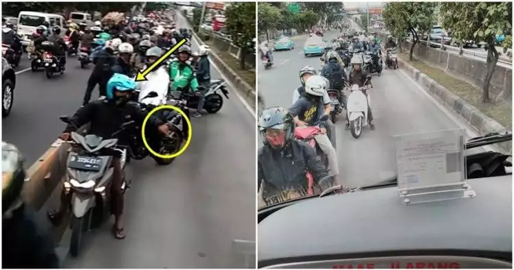 Lagi, kelakuan pengendara motor di busway Jakarta ini bikin geretan!