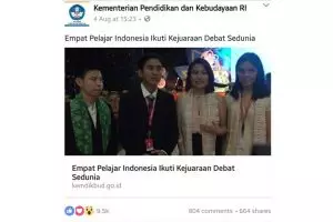 Foto di Facebook Kemendikbud ini tuai kontroversi, apa yang salah?